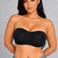 Sculp Moulded Strapless Bandeau Bra in Black – front