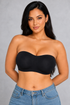Sculp Moulded Strapless Bandeau Bra in Black – front