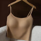 Seamless cropped cami with built-in padded bra and adjustable straps