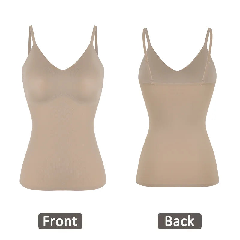 Sculp Tummy Control Shapewear Top - Seamless V-Neck Shaping Cami