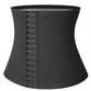 Sauna sweat waist trimmer belt with hook-front closure and silver lining