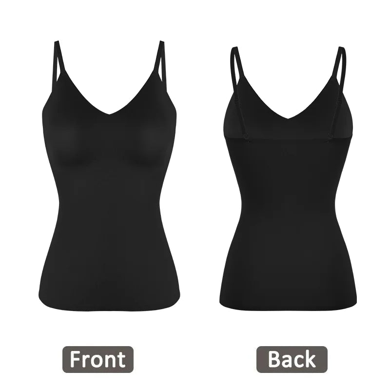 Sculp Tummy Control Shapewear Top - Seamless V-Neck Shaping Cami