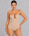 Sculp Deep V Backless Push-Up Waist-Shaping Bodysuit