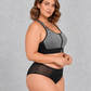 Sculp Zip-Front Sports Bra in Grey – view 2