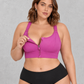 Sculp Zip-Front Sports Bra in Purple