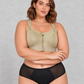Sculp Zip-Front Sports Bra in Green
