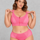 Sculp Zip-Front Sports Bra in Pink