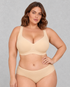 Sculp Seamless Sweetheart Wireless Bra in Beige – front