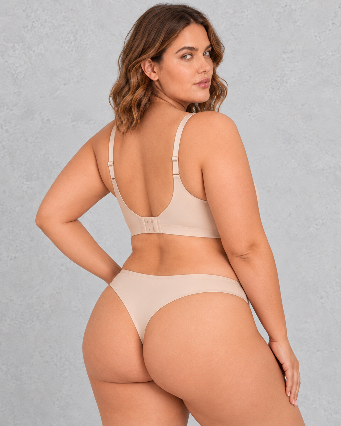 Sculp Seamless Wireless T-Shirt Bra in Nude – back