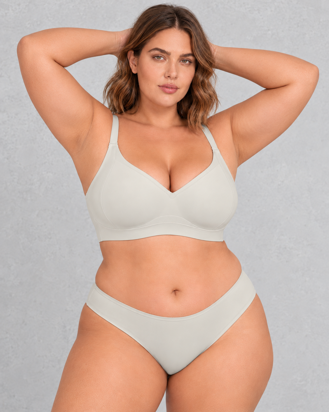 Sculp Seamless Wireless T-Shirt Bra in Light Grey – front