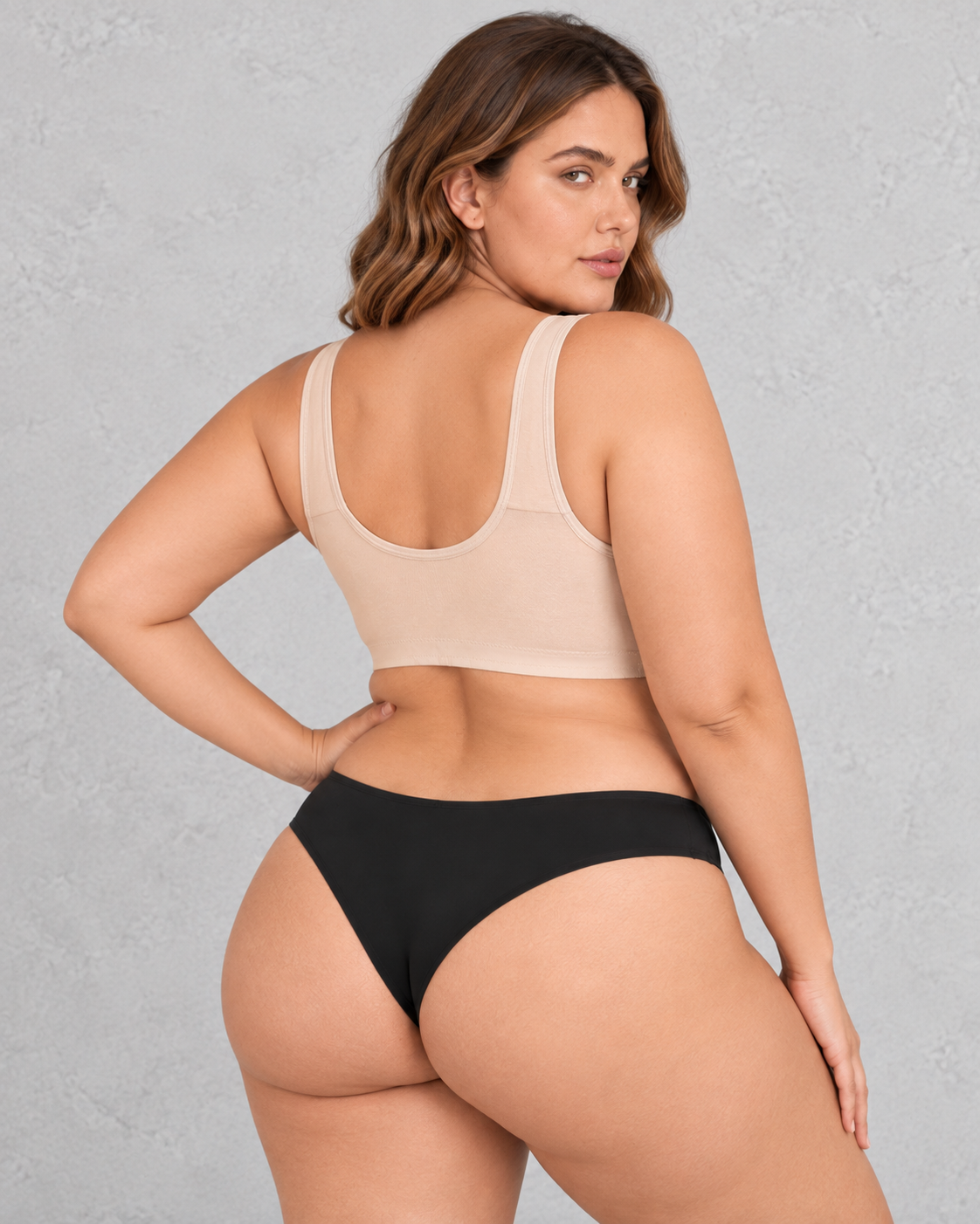 Sculp Front-Fastening Lace Nursing Bra in Blush – back