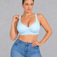 Seamless deep V wireless bra with jelly support