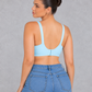 Seamless deep V wireless bra with jelly support