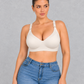 Seamless deep V wireless bra with jelly support