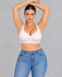 Seamless deep V wireless bra with jelly support