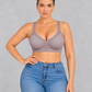 Seamless deep V wireless bra with jelly support