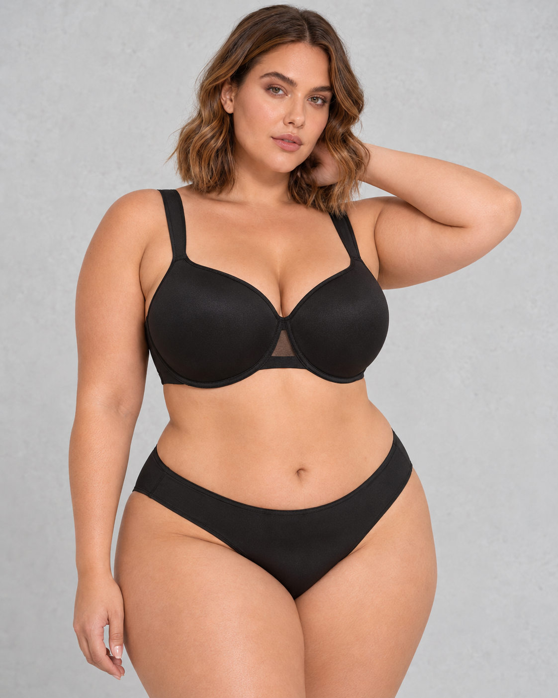 Sculp Seamless 3/4 Cup Push-Up Bra in Black