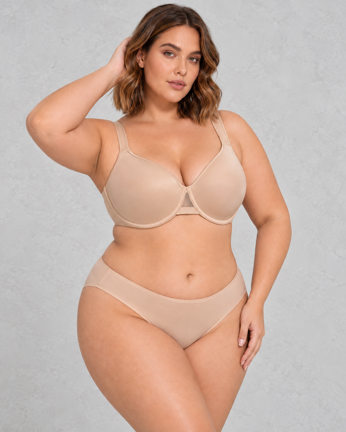 Sculp Seamless 3/4 Cup Push-Up Bra in Beige