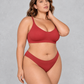 Sculp Seamless Light Support Bralette in Red