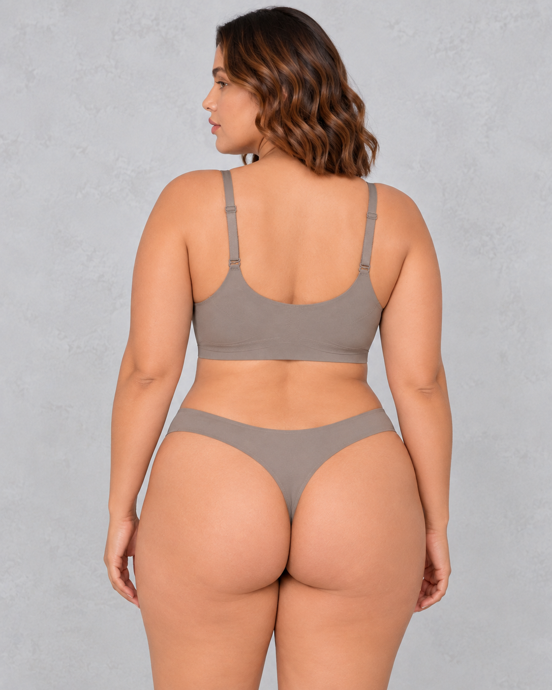 Sculp Seamless Light Support Bralette in Taupe – view 3