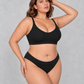Sculp Seamless Light Support Bralette in Black