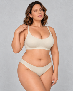 Sculp Seamless Light Support Bralette in Nude