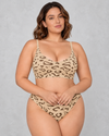 Sculp Seamless Light Support Bralette in Leopard