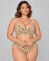 Sculp Seamless Light Support Bralette in Leopard