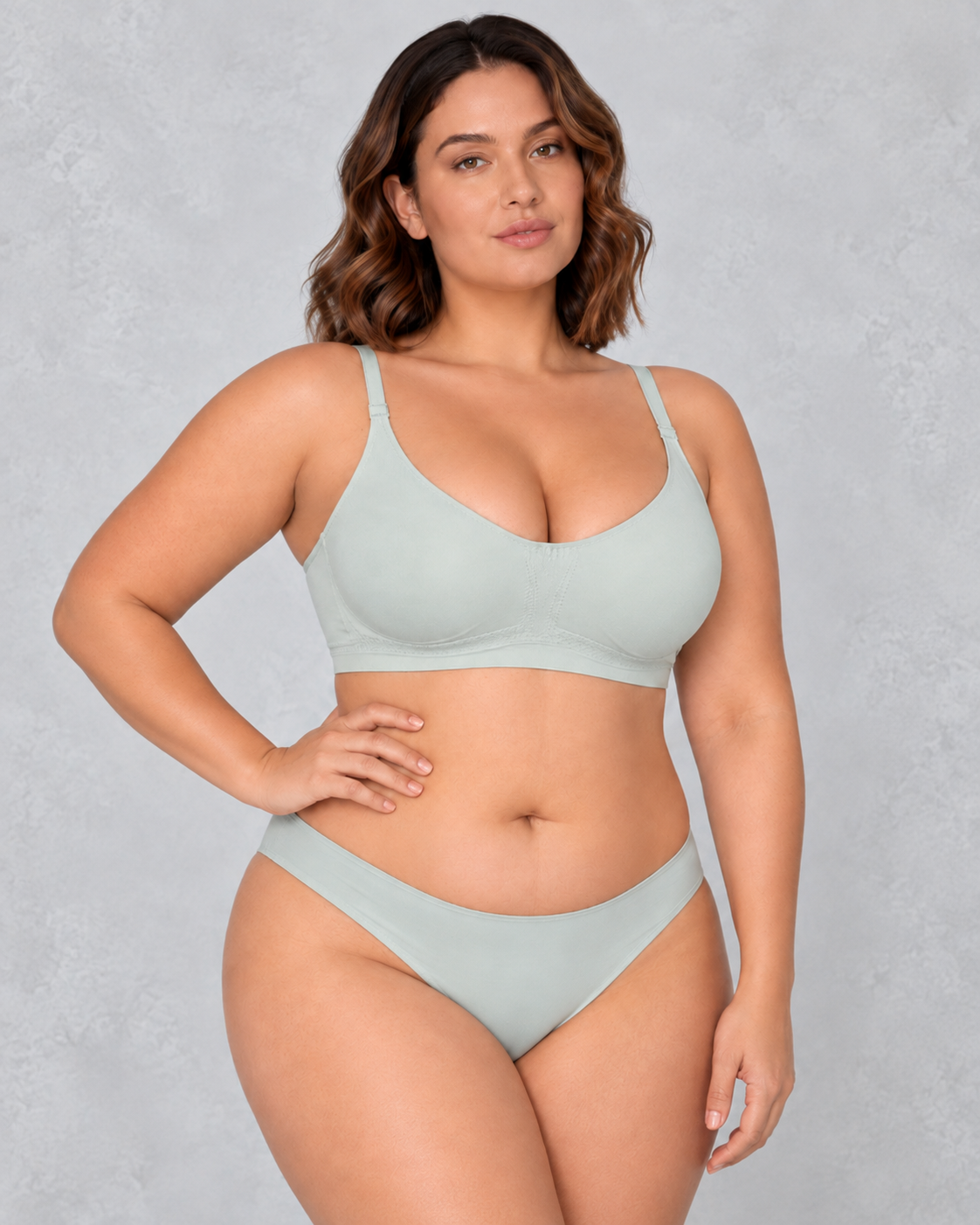Sculp Seamless Light Support Bralette in Grey