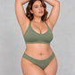 Sculp Seamless Light Support Bralette in Green