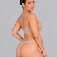 Seamless wireless comfort bra with scoop neck and wide band