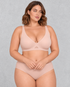 Sculp Seamless Padded V-Neck Bra in Light Pink