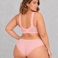 Sculp Lace Clip-Down Nursing Bra in Pink – back