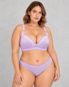 Sculp Lace Clip-Down Nursing Bra in Lilac – front