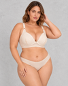 Sculp Lace Clip-Down Nursing Bra in Ivory – front
