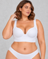 Sculp Padded Push-Up Sports Bra in White