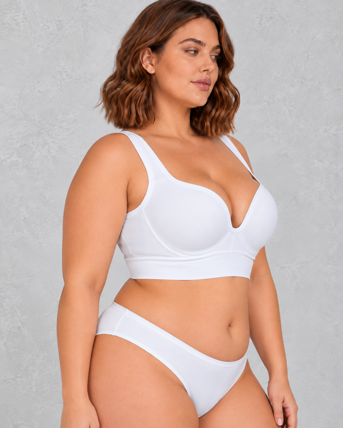 Sculp Padded Push-Up Sports Bra in White – view 2