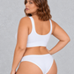 Sculp Padded Push-Up Sports Bra in White – view 3