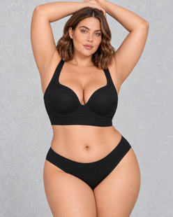 Sculp Padded Push-Up Sports Bra in Black