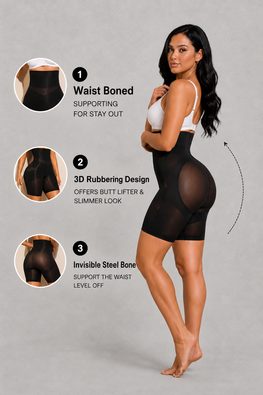 Sculp High-Waist Tummy Control & Bum Lift Shapewear Shorts