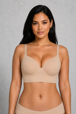 SculpStore Full Coverage Shaping Bra | Deep Cup Wireless Support Bra