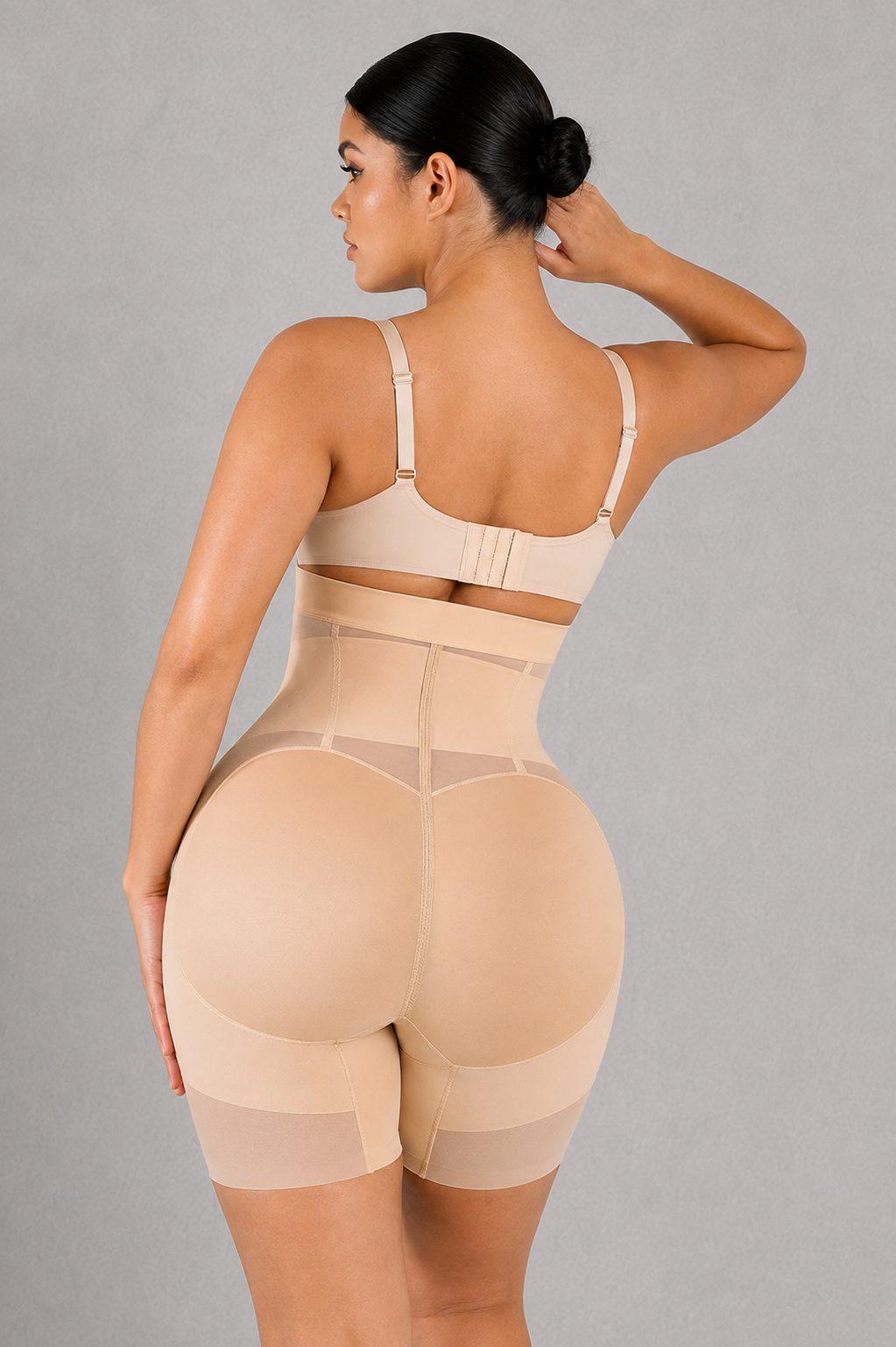 Sculp High Waist Mesh Shaping Shorts - Firm Tummy Control & Butt Lift