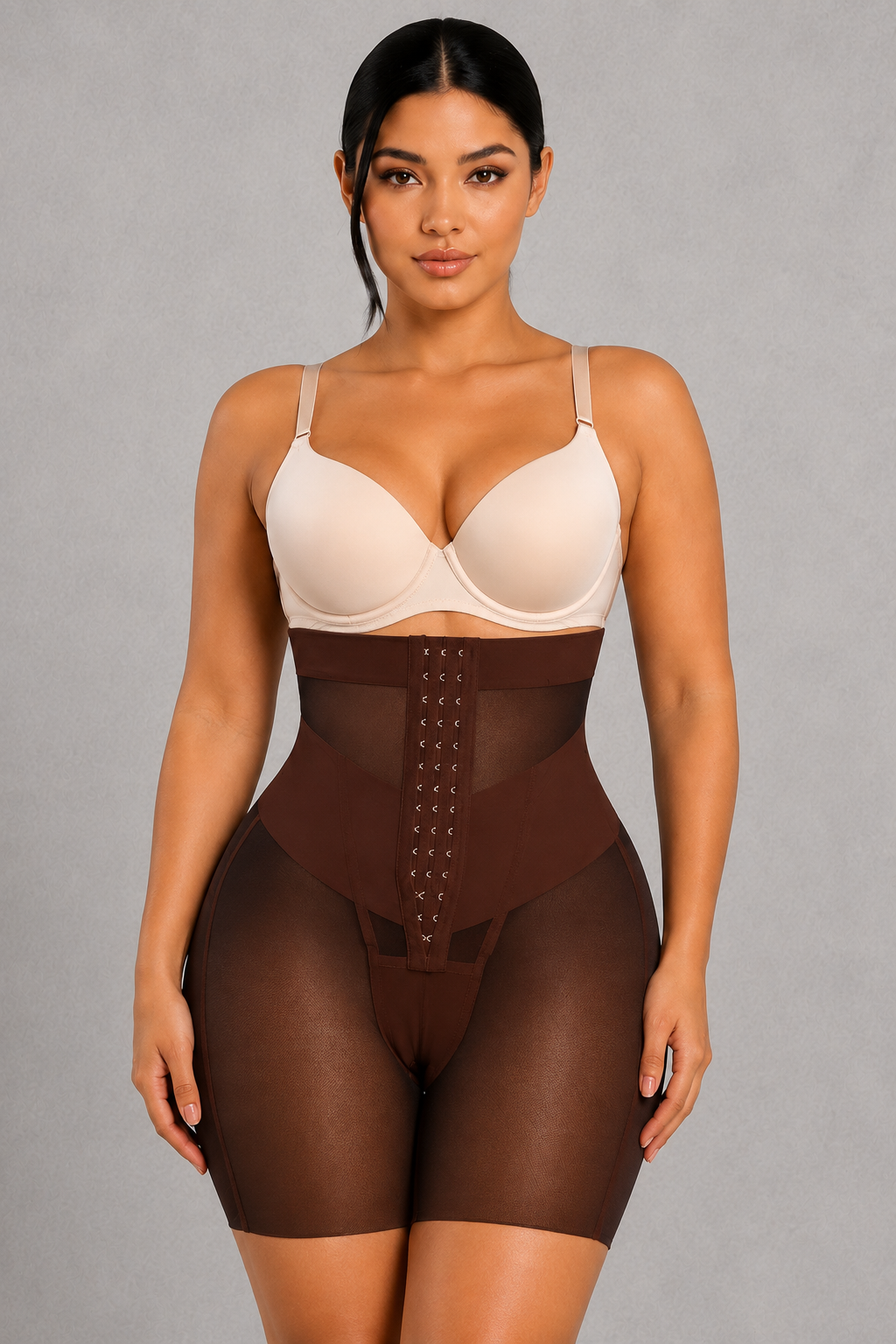 Sculp High Waist Mesh Shaping Shorts - Firm Tummy Control & Butt Lift