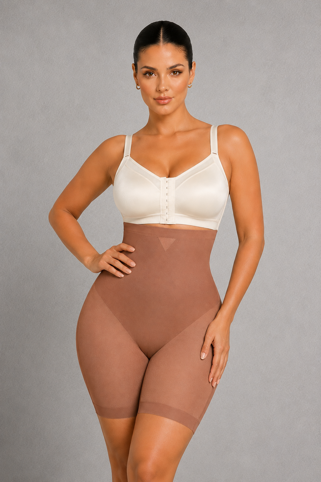 Sculp High Waist Mesh Shaping Shorts - Firm Tummy Control & Butt Lift