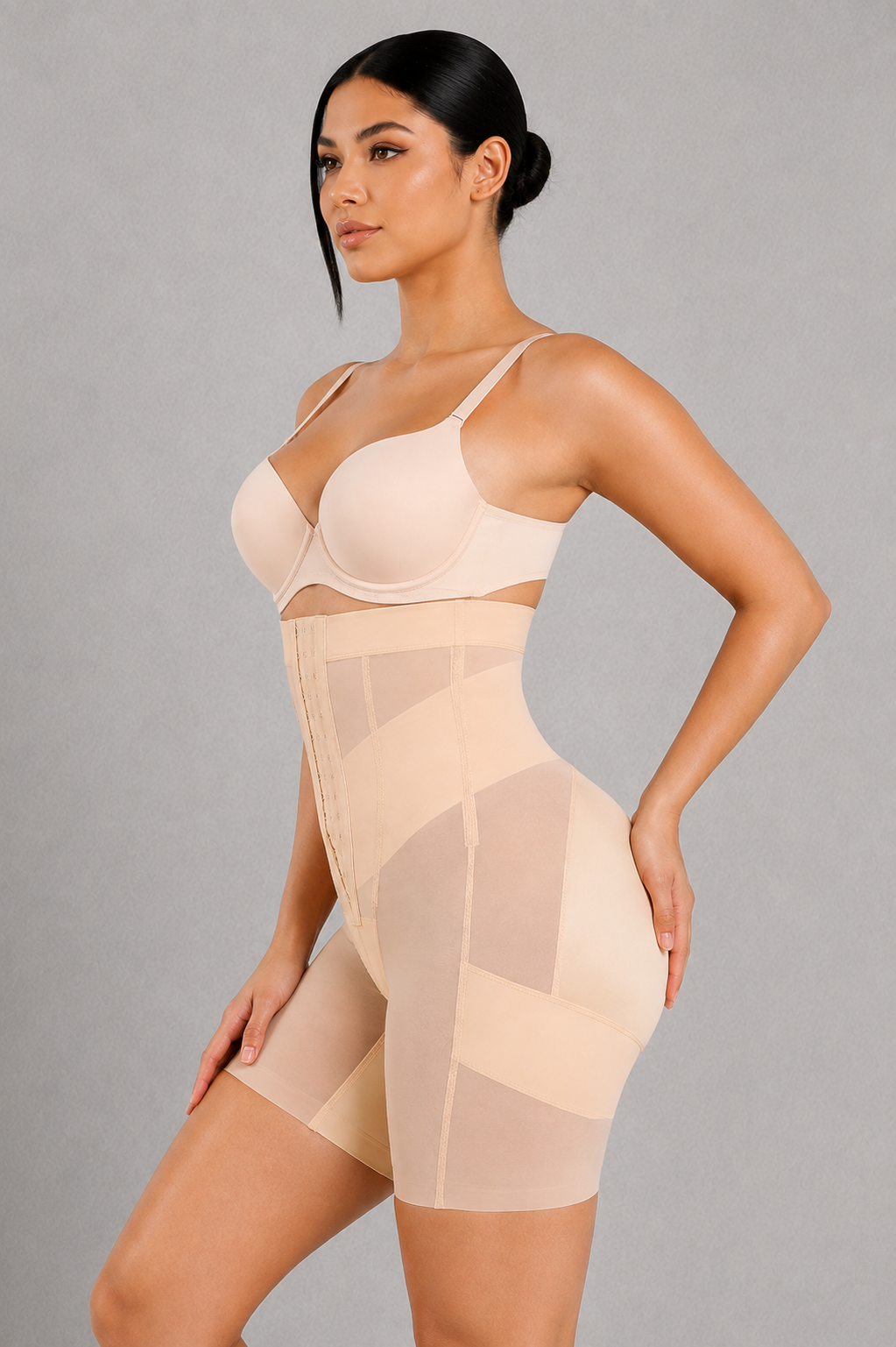 Sculp High Waist Mesh Shaping Shorts - Firm Tummy Control & Butt Lift