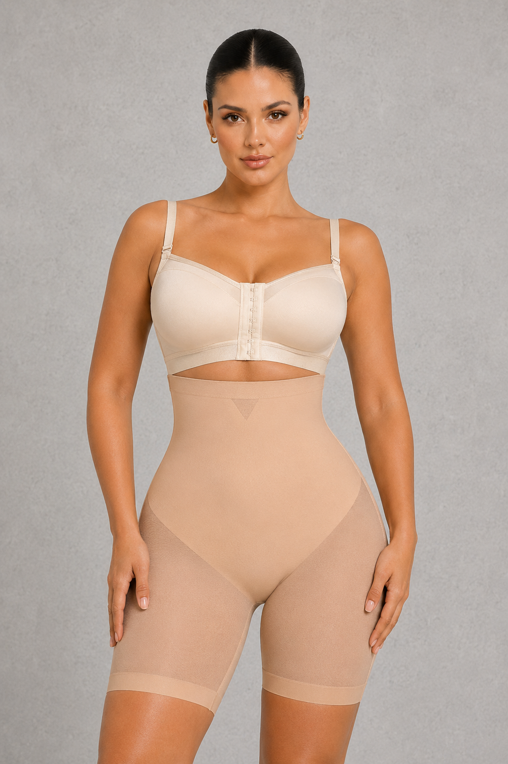 Sculp High Waist Mesh Shaping Shorts - Firm Tummy Control & Butt Lift
