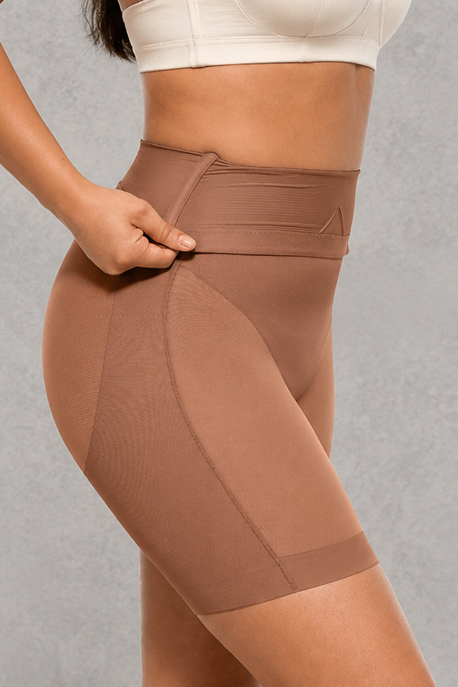 Sculp High Waist Mesh Shaping Shorts - Firm Tummy Control & Butt Lift