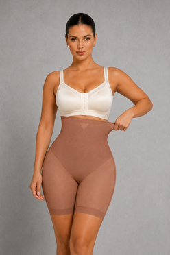 Sculp High Waist Mesh Shaping Shorts - Firm Tummy Control & Butt Lift
