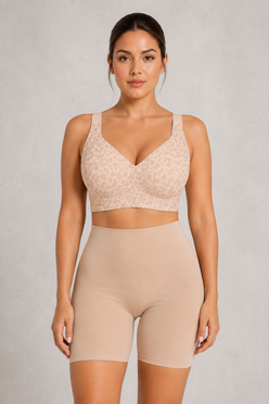 Sculp Leopard Seamless Wireless Lift Bra
