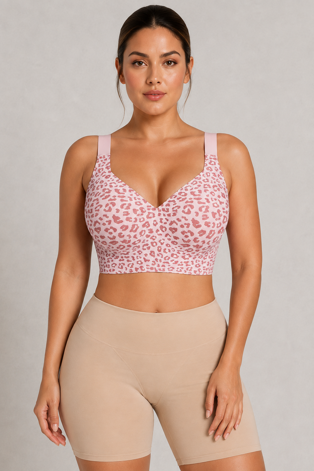 Sculp Leopard Seamless Wireless Lift Bra